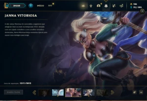 Conta Unranked 100 Champs e 26 Skin + 3 Raras + Icones Raros - League of Legends LOL