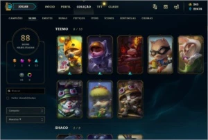 Conta LOL Diamante 2 - 88 skins e todos os campeões - League of Legends
