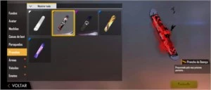 Conta free fire com varias skins