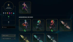 Conta LvL 70 - ex-top 1 fiora 194 pdl - 21 skins e 8 chromas - League of Legends LOL