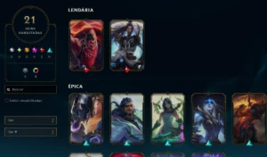 Conta LvL 70 - ex-top 1 fiora 194 pdl - 21 skins e 8 chromas - League of Legends LOL