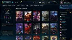 Conta League of Legends nivel 500, 263 skins + 1300 rp