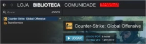 Steam com CS:GO novo {{2 horas}}