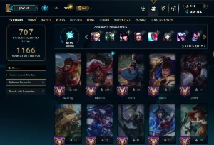 Conta Prata 1 TODOS os Champs e 177 Skins (Nível 691) - League of Legends LOL