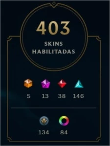 Conta de League of Legends Level 514 Skins 403 LOL