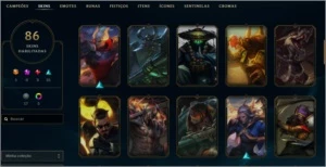 vendendo a minha conta do league of legends com 86 skins