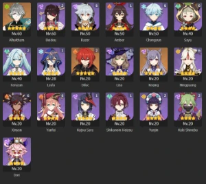 Hutao c2 - Itto c2 - Ayaka c1 - Nahida - Alhaitam - Scara + - Genshin Impact
