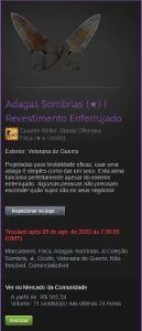 Adagas Sombrias - Counter Strike CS