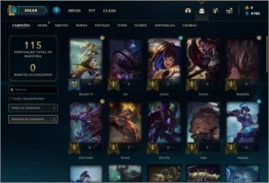 Conta platina 1 com 75 PDL , 41 champs e 18 skins - League of Legends LOL
