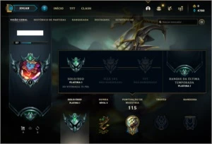 Conta platina 1 com 75 PDL , 41 champs e 18 skins - League of Legends LOL