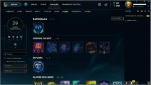 Conta platina 4 - League of Legends LOL