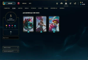 Conta Ferro 1 com 20 Champs e 3 Skins - League of Legends LOL
