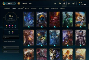 Conta Diamante 4 com 100 Champs e 83 Skins - League of Legends LOL