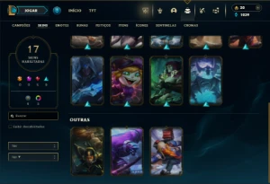 Prata 3 com 45 Champs e 17 Skins - League of Legends LOL