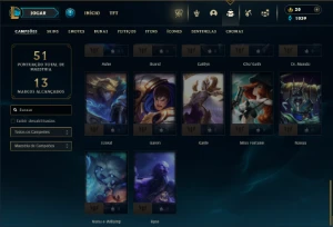 Prata 3 com 45 Champs e 17 Skins - League of Legends LOL