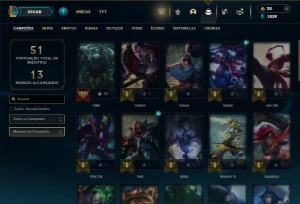 Prata 3 com 45 Champs e 17 Skins - League of Legends LOL