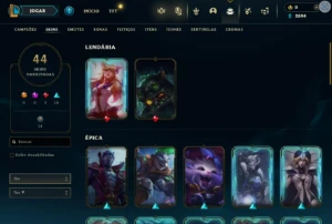 Fullacesso - Conta De 2020 - 44 Skins - Level 263 - 152 Camp - League of Legends LOL