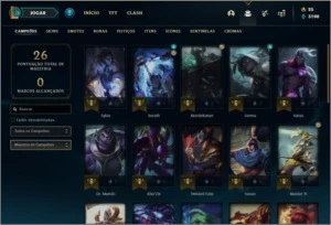 Conta prata 1 com 31 champs e 7 skins - League of Legends LOL