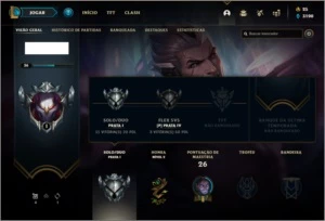 Conta prata 1 com 31 champs e 7 skins - League of Legends LOL