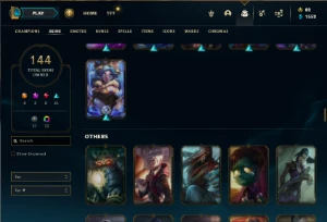 Prata 1 com 150 Champs e 144 Skins ( MAIN SUP / ADC ) - League of Legends LOL