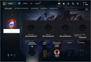 Conta Unranked com 110 Champs e 141 Skins + 1 Prestigio - League of Legends LOL