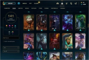 Conta Unranked com 110 Champs e 141 Skins + 1 Prestigio - League of Legends LOL