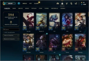Conta Unranked com 110 Champs e 141 Skins + 1 Prestigio - League of Legends LOL