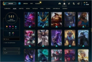 Conta Unranked com 110 Champs e 141 Skins + 1 Prestigio - League of Legends LOL