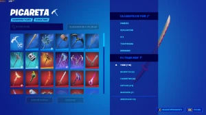 Fortnite 127 skins, 110 picaretas, 125 Mochilas, 800VBUCKS..