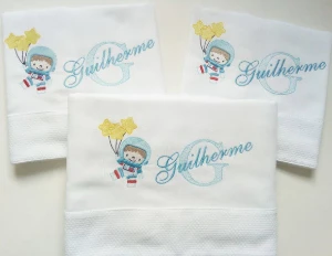 Kit Fralda de Boca, Ombro e Manta Duplas - Artesanato e Personalizados