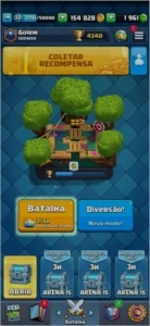 conta clash royale lv 12 com 1900 gemas