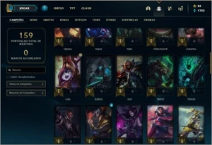 Conta diamante 3 com 31 skins e 60 champs - League of Legends LOL