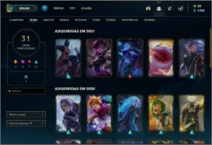 Conta diamante 3 com 31 skins e 60 champs - League of Legends LOL