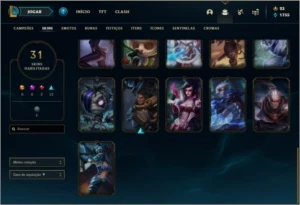 Conta diamante 3 com 31 skins e 60 champs - League of Legends LOL