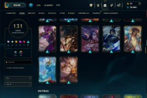 Bronze 1 com TODOS os Champs e 131 Skins (Mais de 100 Jogos) - League of Legends LOL