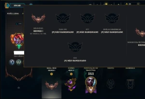 Bronze 1 com TODOS os Champs e 131 Skins (Mais de 100 Jogos) - League of Legends LOL