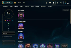 Conta bronze 2 com 32 Champs e 12 Skins - League of Legends LOL