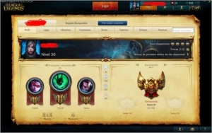 Conta Ouro 4 - 123 Skins - 12 Pag. Runa e Vários ícones - League of Legends LOL