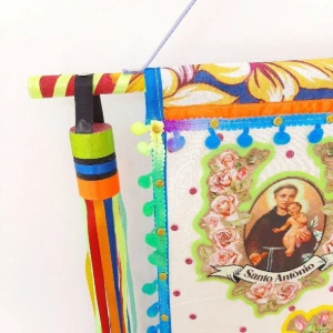 Bandeira Estandarte 3 Santos Juninos Verde - Artesanato e Personalizados