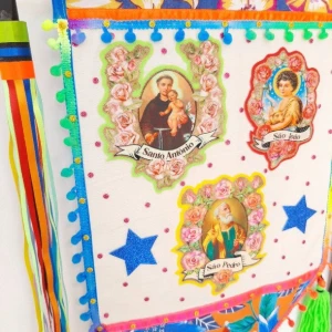 Bandeira Estandarte 3 Santos Juninos Verde - Artesanato e Personalizados