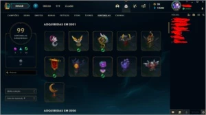 CONTA LOL DE COLECIONADOR 1248 SKINS+ E MUITAS OUTRAS COISAS - League of Legends