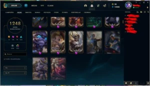 CONTA LOL DE COLECIONADOR 1248 SKINS+ E MUITAS OUTRAS COISAS - League of Legends