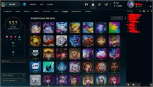 CONTA LOL DE COLECIONADOR 1248 SKINS+ E MUITAS OUTRAS COISAS - League of Legends