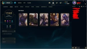 CONTA LOL DE COLECIONADOR 1248 SKINS+ E MUITAS OUTRAS COISAS - League of Legends
