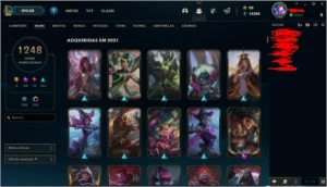 CONTA LOL DE COLECIONADOR 1248 SKINS+ E MUITAS OUTRAS COISAS - League of Legends