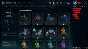 CONTA LOL DE COLECIONADOR 1248 SKINS+ E MUITAS OUTRAS COISAS - League of Legends