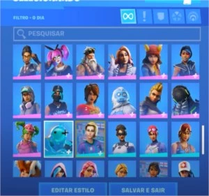 conta de fortnite season 4 full até a atual