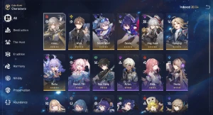 Seele + light cone, JingYuan+ light cone, silver wolf e mais