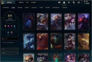 CONTA GOLD 3 - 91 SKINS - FALTA 9 CHAMP - League of Legends LOL