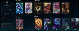 CONTA GOLD 3 - 91 SKINS - FALTA 9 CHAMP - League of Legends LOL